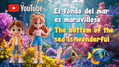 Animación educativa interactiva para niños El fondo del mar es maravilloso.