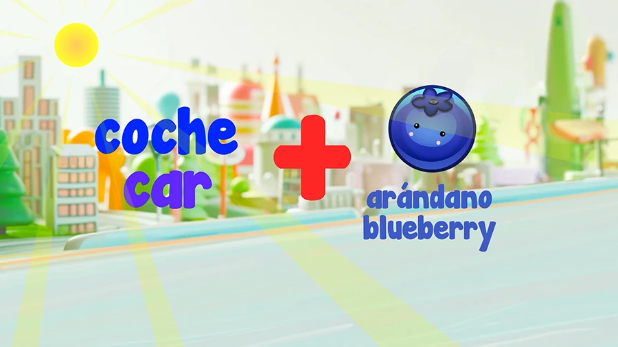 Aprender inglés, un coche más un arándano. A car plus a blueberry.