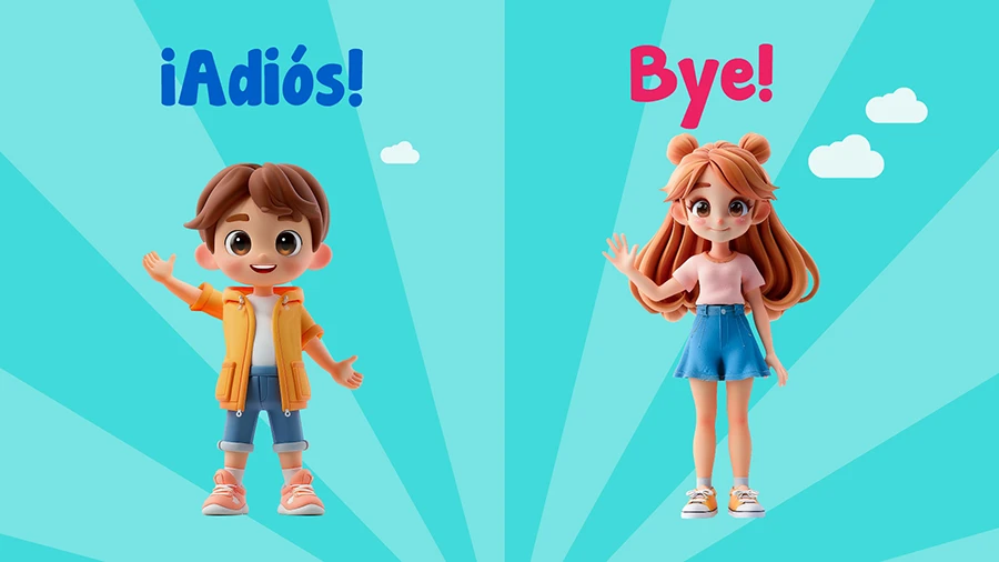 Inglés para niños. ¡Adiós!