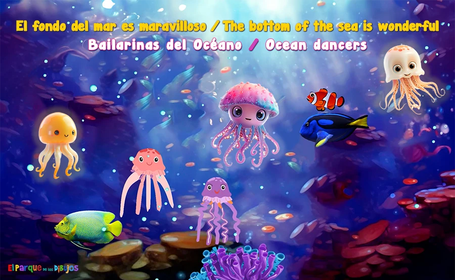 Inglés para niños. Bailarinas del Océano. Ocean dancers.