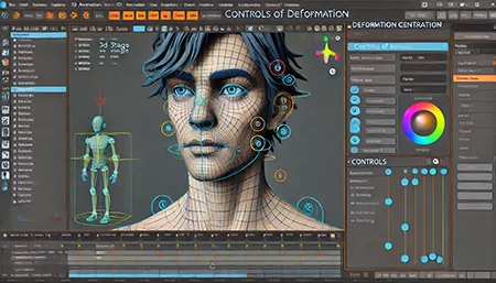 El proceso de riggin, etapa 3, controles de deformación.