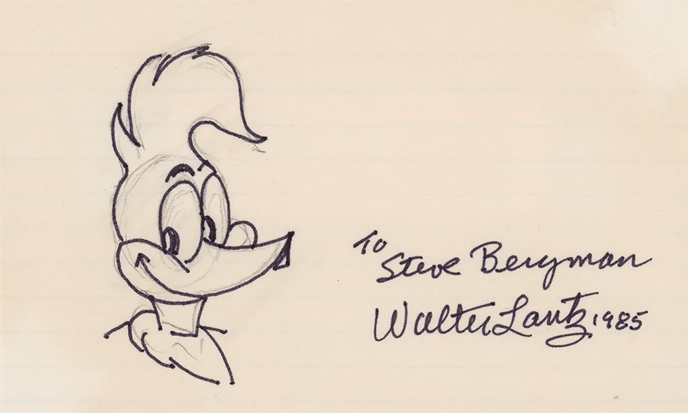 Dibujo original de Walter Lantz Dibujo original de Walter Lantz