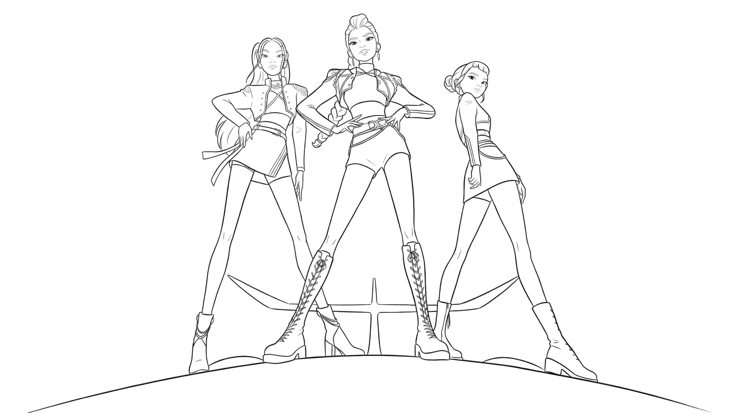 Dibujos Para Colorear De K POP Demon Hunters Las Guerreras K POP