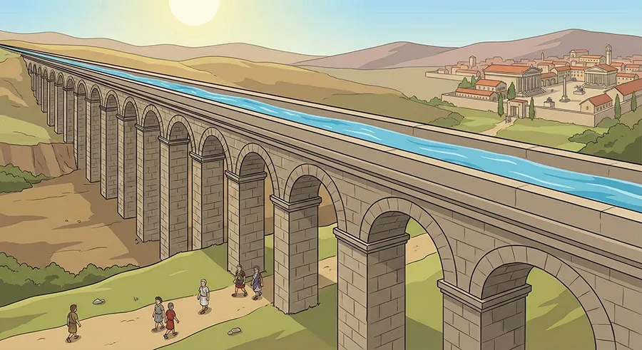Los acueductos fueron construidos por los romanos para llevar el agua a la ciudades Los acueductos fueron construidos por los romanos para llevar el agua a la ciudades