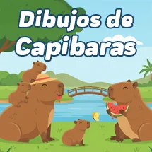 Colección dibujos de capibaras