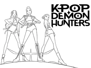 K-Pop Demon Hunters coloring pages 