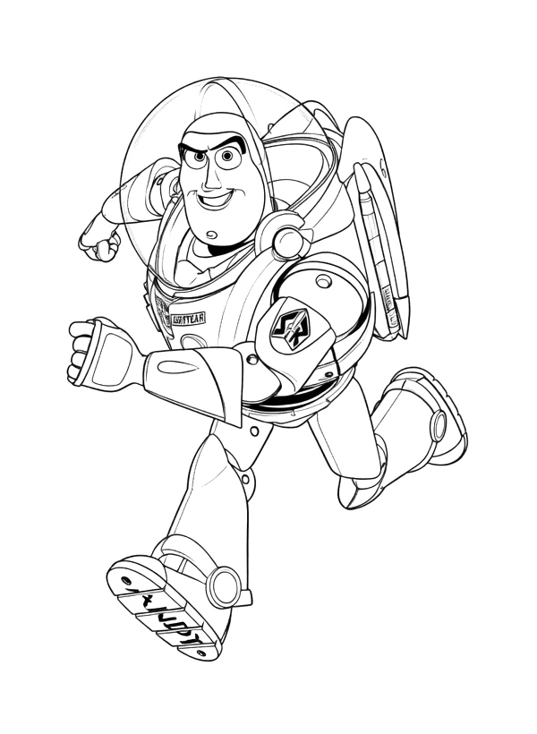 Dibujo para colorear de Buzz Lightyear.