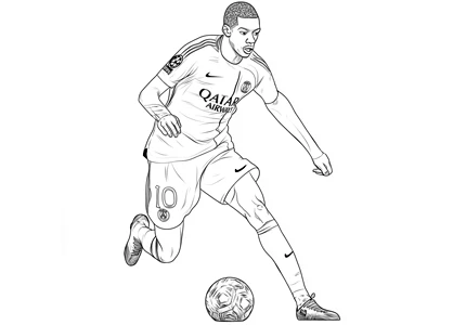 Dembélé coloring page