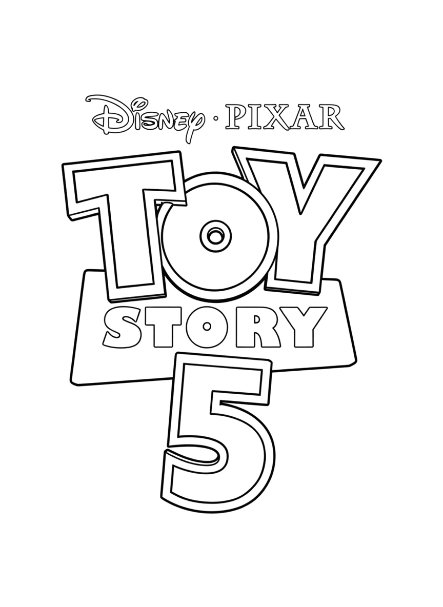 Logo Toy Story 5 para colorear