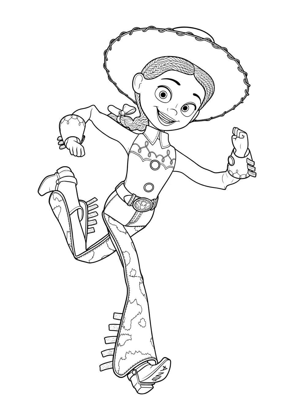 Dibujo de Jessi para colorear. Dibujo de Jessi para colorear.