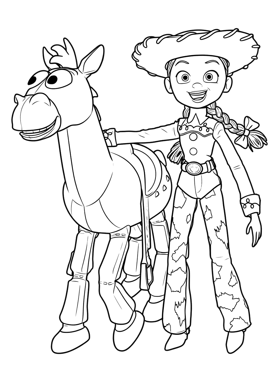 Dibujo de Jessi y Perdigón (Bulleye) para colorear. Dibujo de Jessi y Perdigón (Bulleye) para colorear.