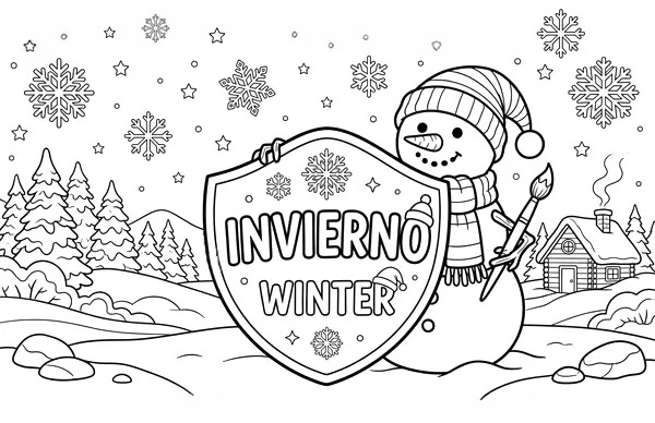 Dibujos de invierno para colorear