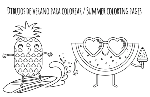 Dibujos del verano para colorear