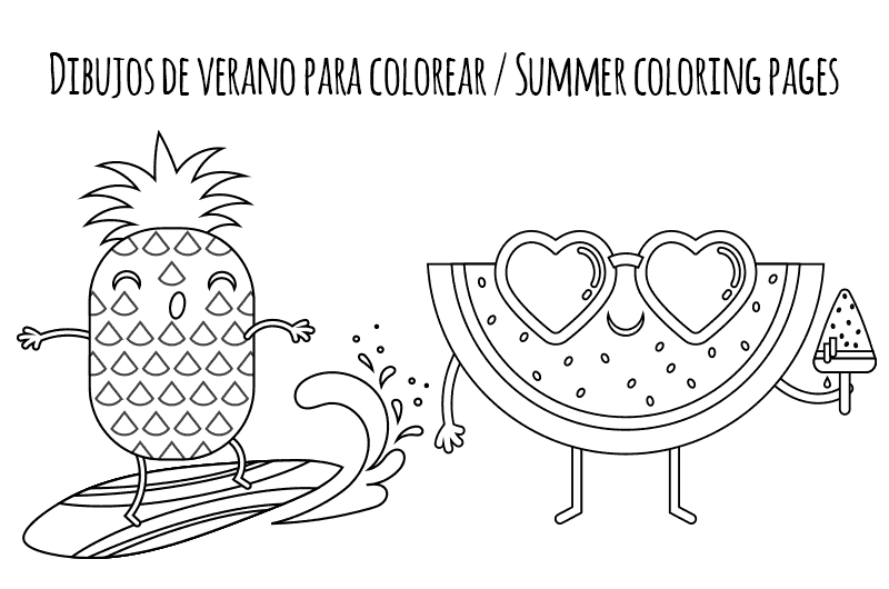 Dibujos de verano para-colorear