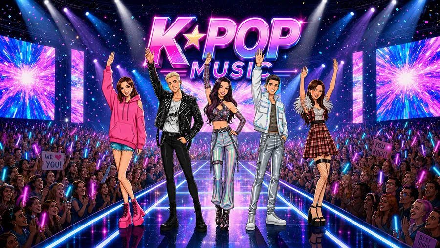 K-POP Music Illustrations
