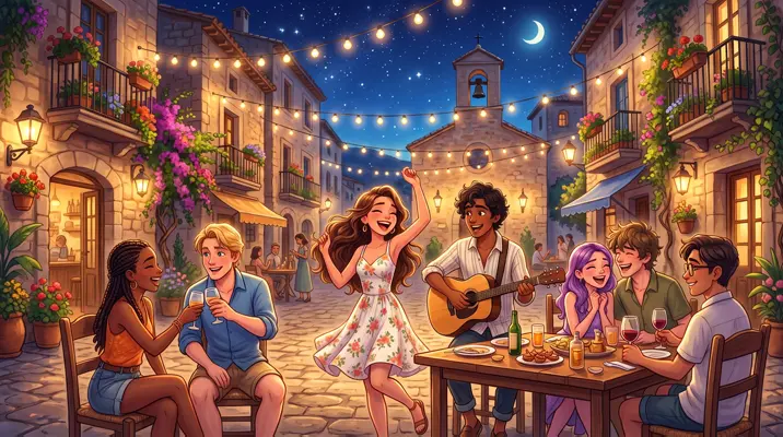 Gathered one summer night in the village square