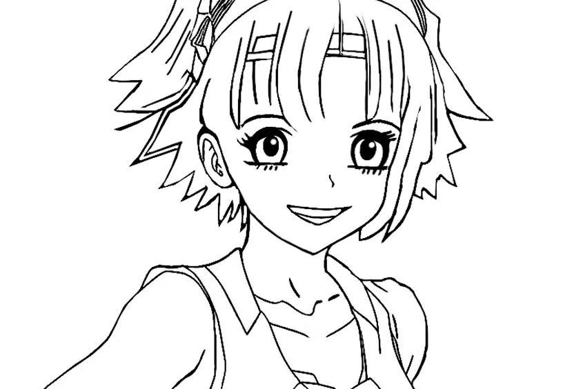 Página para colorear al estilo manga de una chica feliz con ojos muy grandes, bonitos y expresivos. Página para colorear al estilo manga de una chica feliz con ojos muy grandes, bonitos y expresivos.