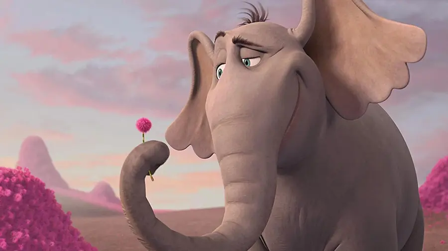 Horton the Elephant character created by Dr. Seuss. Image of Horton from the 2008 animated film Horton Hears a Who!, produced by Blue Sky Studios. 