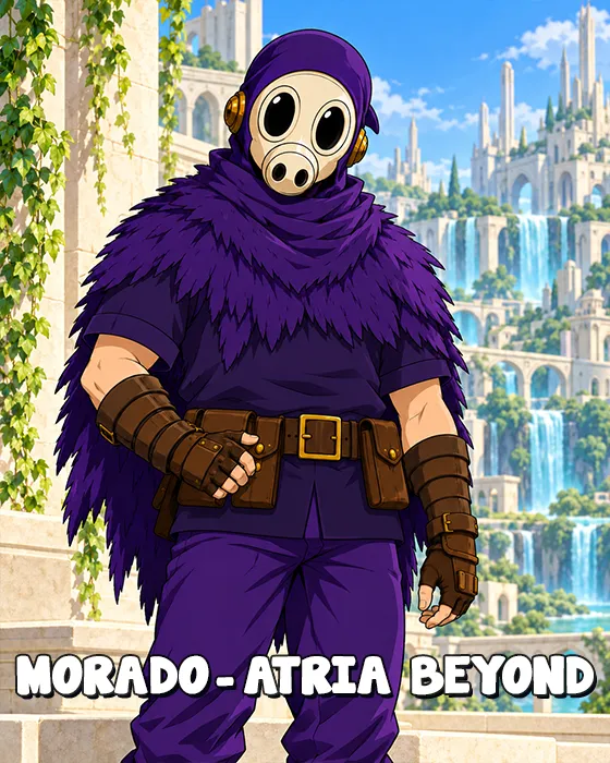 Morado, the violet guardian of the planet Atria